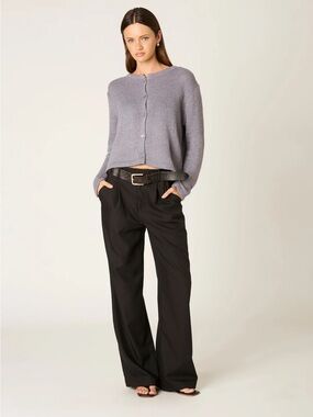 NIA Ariana Cardigan NEW Size Plus (16-22) Grey  Quiet Luxury‎ Revolve Capsule